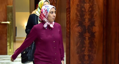 La diputada marroquí Amina Maelainine, en el Parlamento en Rabat en 2017, en una imagen facilitada por el diario marroquí 'Ajbar al Yaum'.