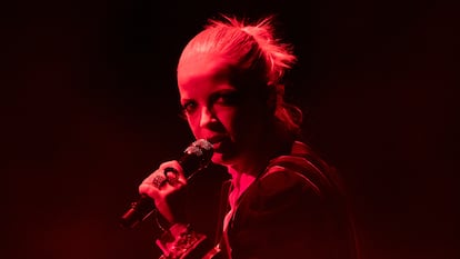 Shirley Manson durante un concierto de Garbage en Concord (California), el 6 de junio.