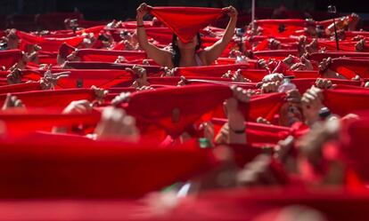 'Chupinazo' em Pamplona.