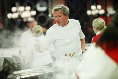 Gordon Ramsay, durante la emisi&oacute;n de su programa, &#039;Hell&#039;s Kitchen&#039;