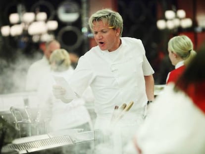 Gordon Ramsay, durante la emisi&oacute;n de su programa, &#039;Hell&#039;s Kitchen&#039;