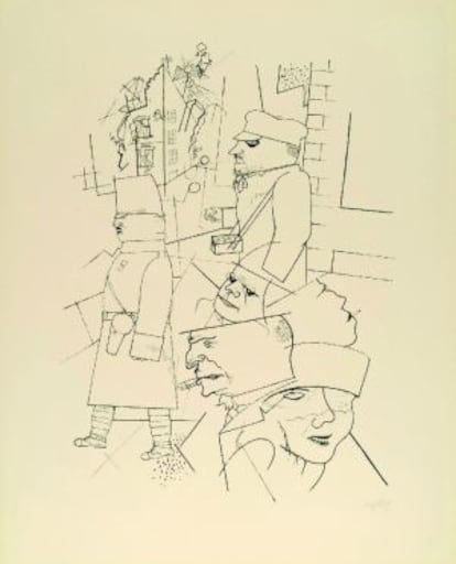 George Grosz. &#039;Carnaval sangriento&#039;, 1915-1916. Transferencia litogr&aacute;fica. Colecci&oacute;n particular. 