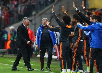 Ancelotti celebra uno de los goles