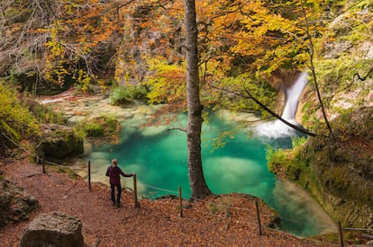 El nacedero del Urederra es una reserva protegida dentro del parque natural de Urbasa-Andía (Navarra).