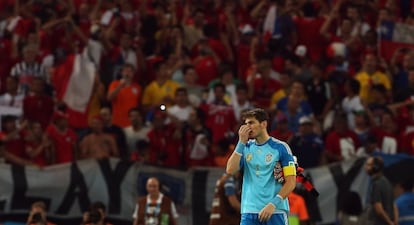 Iker Casillas, tras la derrota contra Chile.