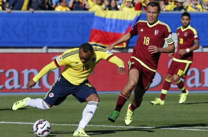 Juan Arango en un partido contra Colombia en la Copa Am&eacute;rica 2015. 