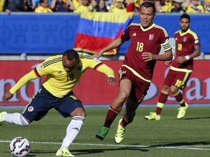 Juan Arango en un partido contra Colombia en la Copa América 2015.