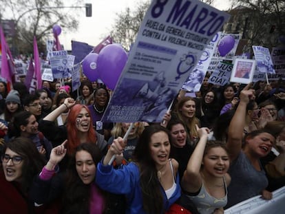 Manifestación del 8-M este año en Madrid. 