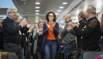 La secretària general d'ERC, Marta Rovira, al consell nacional del partit.