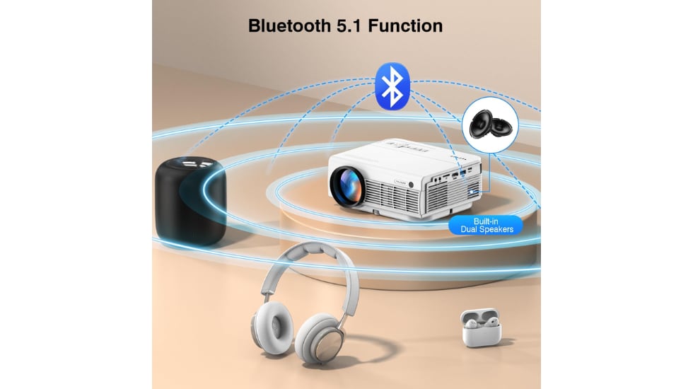 El proyector portátil ofrece una conexión más rápida y estable con todo tipo de dispositivos.