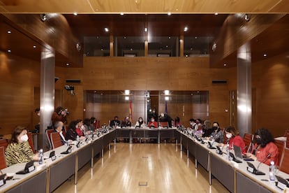 La reunión extraordinaria de la Conferencia Sectorial de Igualdad en el Senado de este jueves.