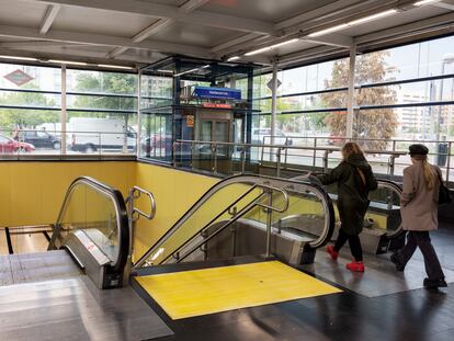 Estación de Valdecarros, donde fue encontrada la niña desorientada, en una imagen de junio de 2023.