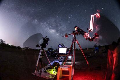 Observación astronómica en Sonora, al norte de México.