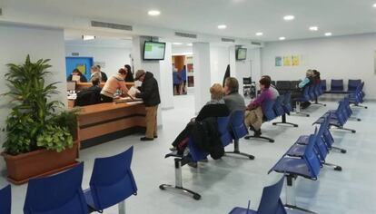 Sala de espera en un hospital de Granada.
