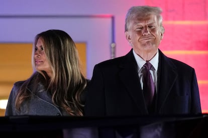 La toma de posesión del 47° presidente de Estados Unidos será este lunes al mediodía en el interior del Capitolio de Washington. En la imagen Melania Trump y su esposo Donald.