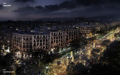 Proyecto de luces de Navidad en Barcelona del Estudio Arola. 