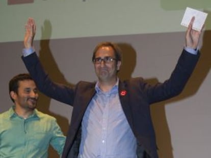 El candidato de Primavera Europea, Jordi Sebasti&agrave;, en el acto de final de campa&ntilde;a en Castell&oacute;n.