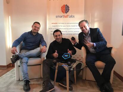 Jesús González, José Murillo y Valentín Rangel, cofundadores de Smart IoT Labs.