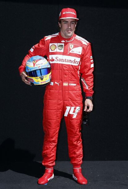 El español Fernando Alonso del equipo Ferrari.