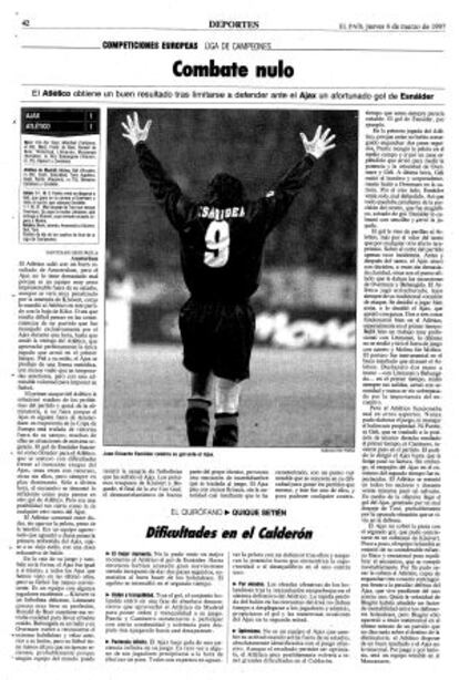 Crónica del partido de ida