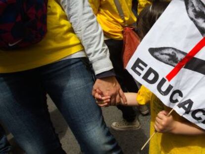 Manifestaci&oacute;n contra los recortes educativos celebrada en Barcelona el pasado mes de mayo. 