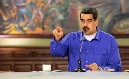 Nicolás Maduro, en el Palacio de Miraflores. 