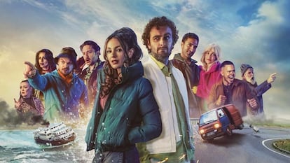 Protagonistas de la serie Brassic de Filmin