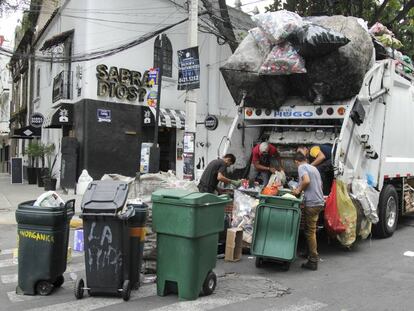 Contenedores de basura en CDMX COP26