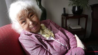 Nawal el Saadawi, retratada en Madrid en 2015.