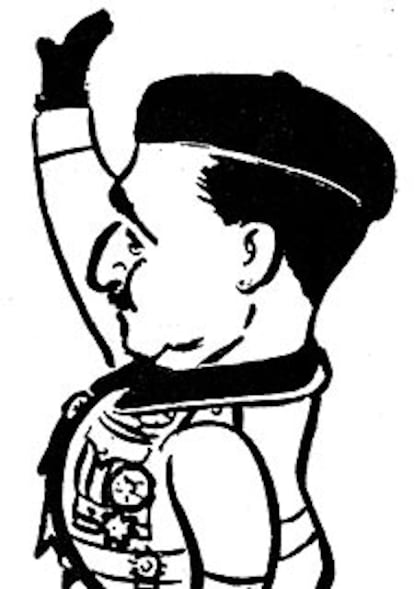 Caricatura del general Franco publicada en el libro <i>España hoy.</i>