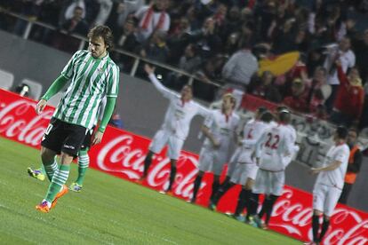 Verd, cabizbajo tras el primer gol del Sevilla