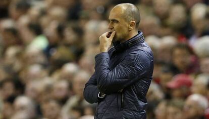 Robert Mart&iacute;nez, en el &uacute;ltimo Liverpool-Everton. 
 