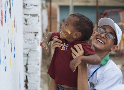 El venezolano Yvan Colina, trabajador de Horizontes de Juventud en Cúcuta (Colombia).