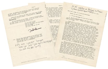 La carta que John Lennon mandó a Paul McCartney (1971) para que fuera publicada en la revista 'Melody Maker'. 
