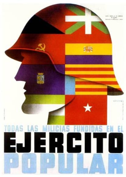 Cartel del bando republicano durante la Guerra Civil