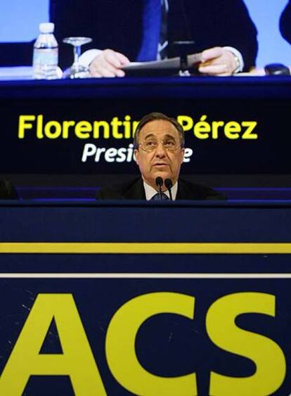 Florentino Pérez, en la junta de accionistas.