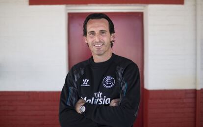 Unai Emery, en la ciudad deportiva del Sevilla.