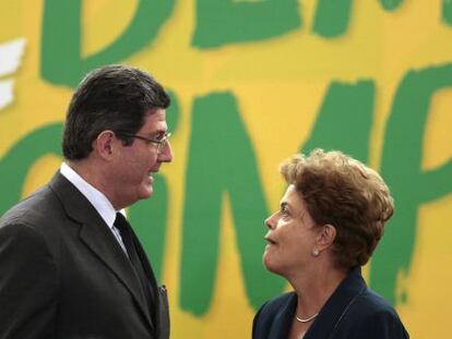 Rousseff y su ministro de Economía, Joaquim Levy.