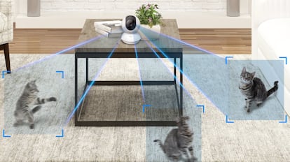 cámara de vigilancia wifi con visión nocturna de hasta 9 metros.