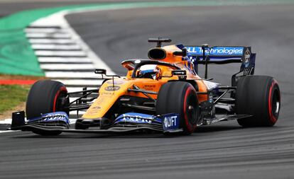 Carlos Sainz, durante el GP de Silverstone.