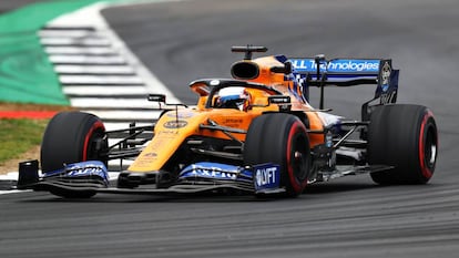 Carlos Sainz, durante el GP de Silverstone.