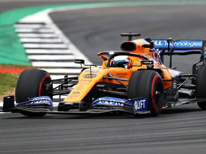 Carlos Sainz, durante el GP de Silverstone.