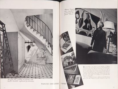 Reportaje de 'Harper’s Bazaar' dedicado a la casa de Eugenia de Errázuriz, publicado en febrero de 1938.