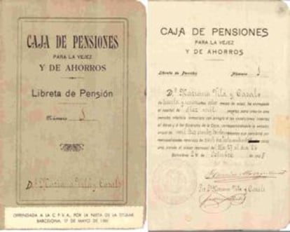 Primera libreta de La Caixa, de 1905.