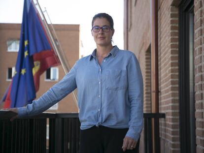 Noelia Posse, en la sede del Ayuntamiento de Móstoles, la semana pasada durante una entrevista con EL PAÍS.