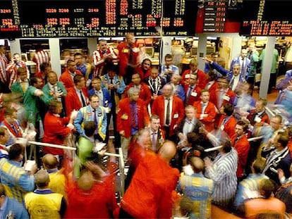 El mercado de Londres en plena sesión negociadora.