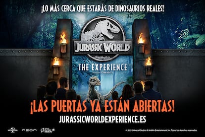 Cartel promocional de 'Jurassic World: The experience', que podrá visitarse desde el 30 de mayo en el Espacio Ibercaja Delicias.