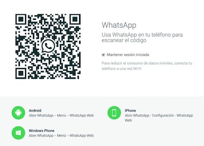 Código QR de WhatsApp Web