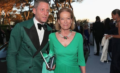 Lapo Elkann y la periodista Marie Waldburg.