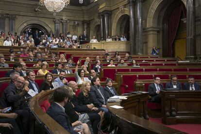 UN moment de la votació al Parlament.